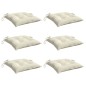 vidaXL Cojines sillas de jardín 6 uds tela Oxford crema 40x40x7 cm vidaXL Cojines sillas de jardín 6 uds tela Oxford crema 40x40x7 cm