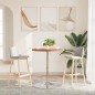 vidaXL Mesa alta de madera maciza de haya Ø60x90,5 cm