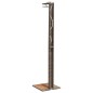 vidaXL Ducha de exterior ratán PE y madera acacia gris 50x55x224 cm