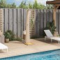 vidaXL Ducha de exterior ratán PE y madera acacia beige 55x60x224 cm vidaXL Ducha de exterior ratán PE y madera acacia beige 55x60x224 cm