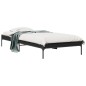vidaXL Estructura de cama madera de ingeniería y metal negra 90x190 cm vidaXL Estructura de cama madera de ingeniería y metal negra 90x190 cm