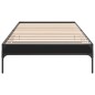 vidaXL Estructura de cama madera de ingeniería y metal negra 90x190 cm vidaXL Estructura de cama madera de ingeniería y metal negra 90x190 cm