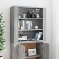vidaXL Aparador alto de madera contrachapada gris Sonoma vidaXL Aparador alto de madera contrachapada gris Sonoma