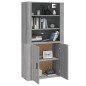 vidaXL Aparador alto de madera contrachapada gris Sonoma vidaXL Aparador alto de madera contrachapada gris Sonoma