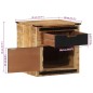 vidaXL Mesita de noche madera maciza de mango 40x40x45 cm vidaXL Mesita de noche madera maciza de mango 40x40x45 cm