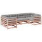 vidaXL Set de sofás jardín 6 pzas con cojines madera abeto Douglas vidaXL Set de sofás jardín 6 pzas con cojines madera abeto Douglas