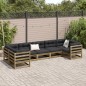 vidaXL Set de sofás jardín 7 pzas con cojines madera pino impregnada vidaXL Set de sofás jardín 7 pzas con cojines madera pino impregnada