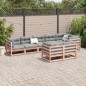 vidaXL Set de sofás jardín 8 pzas con cojines madera de abeto Douglas vidaXL Set de sofás jardín 8 pzas con cojines madera de abeto Douglas