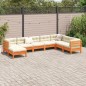 vidaXL Set de sofás jardín 8 pzas con cojines madera pino marrón cera vidaXL Set de sofás jardín 8 pzas con cojines madera pino marrón cera
