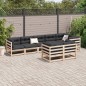 vidaXL Juego de sofás de jardín 8 pzas con conjines madera maciza pino vidaXL Juego de sofás de jardín 8 pzas con conjines madera maciza pino