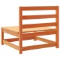 vidaXL Juego de sofás de jardín 8 pzas madera maciza pino marrón cera vidaXL Juego de sofás de jardín 8 pzas madera maciza pino marrón cera