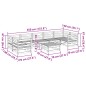 vidaXL Juego de sofás de jardín 8 pzas madera maciza pino marrón cera vidaXL Juego de sofás de jardín 8 pzas madera maciza pino marrón cera
