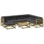 vidaXL Set de sofás jardín 8 pzas con cojines madera pino impregnada vidaXL Set de sofás jardín 8 pzas con cojines madera pino impregnada