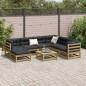 vidaXL Set de sofás jardín 8 pzas con cojines madera pino impregnada vidaXL Set de sofás jardín 8 pzas con cojines madera pino impregnada