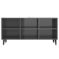 vidaXL Mueble de TV con patas de metal gris brillante 103,5x30x50 cm