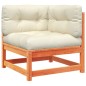 vidaXL Set de sofás jardín 9 pzas con cojines madera pino marrón cera vidaXL Set de sofás jardín 9 pzas con cojines madera pino marrón cera