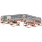 vidaXL Set de sofás jardín 9 pzas con cojines madera de abeto Douglas vidaXL Set de sofás jardín 9 pzas con cojines madera de abeto Douglas