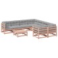 vidaXL Set de sofás jardín 9 pzas con cojines madera de abeto Douglas vidaXL Set de sofás jardín 9 pzas con cojines madera de abeto Douglas