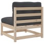 vidaXL Juego de sofás de jardín 9 pzas con cojines madera maciza pino vidaXL Juego de sofás de jardín 9 pzas con cojines madera maciza pino