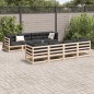 vidaXL Juego de sofás de jardín 9 pzas con cojines madera maciza pino vidaXL Juego de sofás de jardín 9 pzas con cojines madera maciza pino