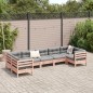 vidaXL Set de sofás jardín 7 pzas con cojines madera abeto Douglas vidaXL Set de sofás jardín 7 pzas con cojines madera abeto Douglas