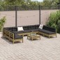 vidaXL Set de sofás jardín 10 pzas con cojines madera pino impregnada vidaXL Set de sofás jardín 10 pzas con cojines madera pino impregnada