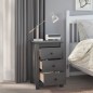 vidaXL Mesitas de noche 2 uds madera maciza de pino gris 40x35x61,5 cm vidaXL Mesitas de noche 2 uds madera maciza de pino gris 40x35x61,5 cm