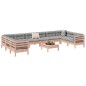 vidaXL Set de sofás jardín 11 pzas con cojines madera de abeto Douglas vidaXL Set de sofás jardín 11 pzas con cojines madera de abeto Douglas