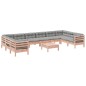 vidaXL Set de sofás jardín 11 pzas con cojines madera de abeto Douglas vidaXL Set de sofás jardín 11 pzas con cojines madera de abeto Douglas