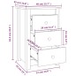 vidaXL Mesitas de noche 2 uds madera maciza de pino gris 40x35x61,5 cm vidaXL Mesitas de noche 2 uds madera maciza de pino gris 40x35x61,5 cm