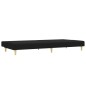 vidaXL Juego de sofás 2 piezas tela negro vidaXL Juego de sofás 2 piezas tela negro