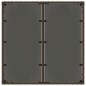 vidaXL Mesa de jardín superficie de vidrio ratán PE marrón 90x90x75 cm