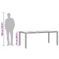 vidaXL Mesa de jardín superficie de vidrio ratán PE marrón 190x90x75cm vidaXL Mesa de jardín superficie de vidrio ratán PE marrón 190x90x75cm