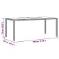 vidaXL Mesa de jardín superficie de vidrio ratán PE marrón 190x90x75cm vidaXL Mesa de jardín superficie de vidrio ratán PE marrón 190x90x75cm