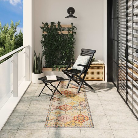 vidaXL Alfombra de interior/exterior diseño vintage ARBIZU 80x250 cm