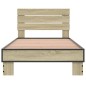 vidaXL Estructura cama madera ingeniería metal roble Sonoma 75x190 cm