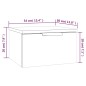 vidaXL Mesita de noche de pared color marrón roble 34x30x20 cm vidaXL Mesita de noche de pared color marrón roble 34x30x20 cm