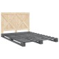 vidaXL Estructura de cama con cabecero madera pino gris 160x200 cm vidaXL Estructura de cama con cabecero madera pino gris 160x200 cm