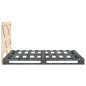 vidaXL Estructura de cama con cabecero madera pino gris 160x200 cm vidaXL Estructura de cama con cabecero madera pino gris 160x200 cm
