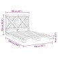 vidaXL Estructura de cama con cabecero madera pino gris 160x200 cm vidaXL Estructura de cama con cabecero madera pino gris 160x200 cm