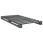 vidaXL Estructura de cama con cabecero madera de pino gris 100x200cm