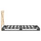 vidaXL Estructura de cama con cabecero madera de pino gris 100x200cm