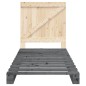 vidaXL Estructura de cama con cabecero madera de pino gris 90x200 cm