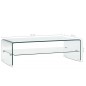 vidaXL Mesa de centro de vidrio templado transparente 98x45x31 cm vidaXL Mesa de centro de vidrio templado transparente 98x45x31 cm
