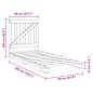 vidaXL Estructura de cama con cabecero madera de pino gris 90x200 cm