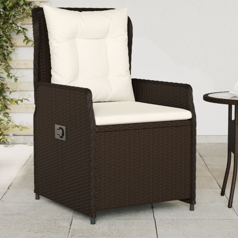 vidaXL Sillones reclinables de jardín 2 uds ratán sintético marrón vidaXL Sillones reclinables de jardín 2 uds ratán sintético marrón