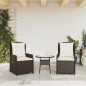 vidaXL Sillones reclinables de jardín 2 uds ratán sintético marrón vidaXL Sillones reclinables de jardín 2 uds ratán sintético marrón