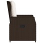 vidaXL Sillones reclinables de jardín 2 uds ratán sintético marrón vidaXL Sillones reclinables de jardín 2 uds ratán sintético marrón