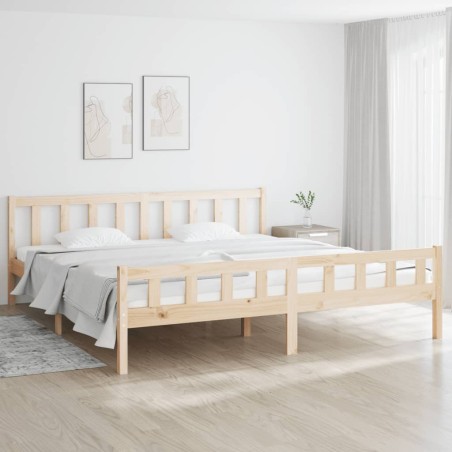 vidaXL Estructura de cama madera maciza 180x200 cm