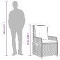 vidaXL Sillones reclinables de jardín 2 uds ratán sintético marrón vidaXL Sillones reclinables de jardín 2 uds ratán sintético marrón
